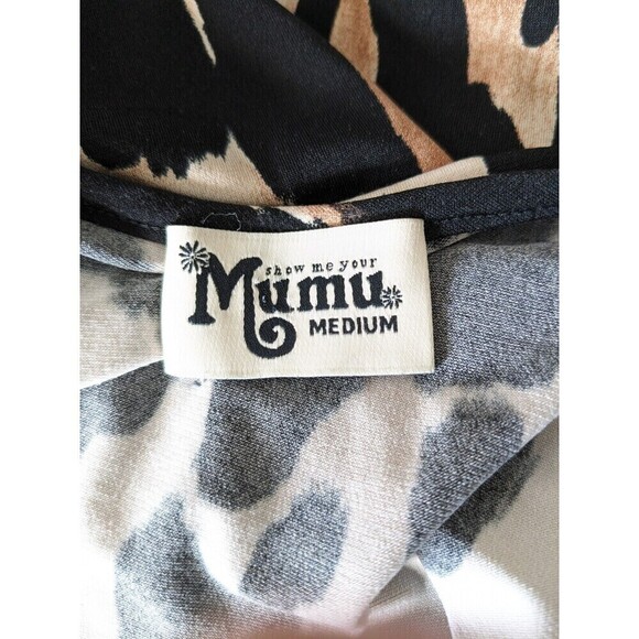Show Me Your Mumu Leopard Cap Sleeves Top Large - Picture 4 of 6
